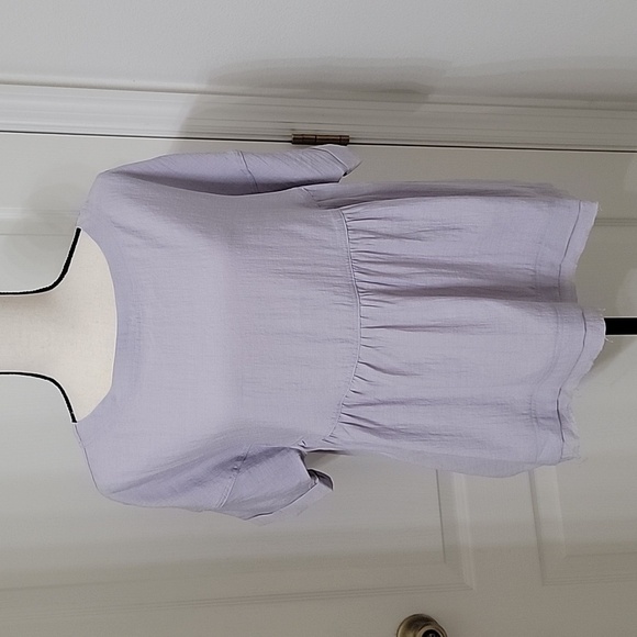 Grade & Gather Size S Lavender Babydoll Blouse. NEW with Tag - Picture 1 of 11